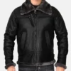 Men Black Shearling Jacket