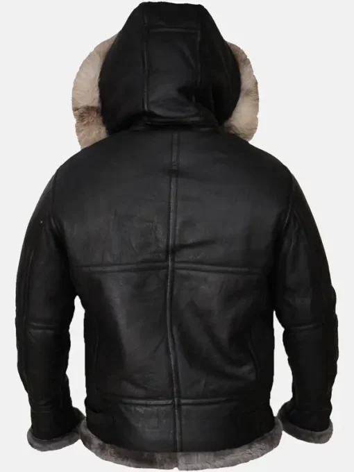 Men Black Shearling Jacket