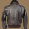 Men Brown Airforce Leather Jacket