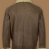 Men Brown Aviator Shearling Leather Jacket