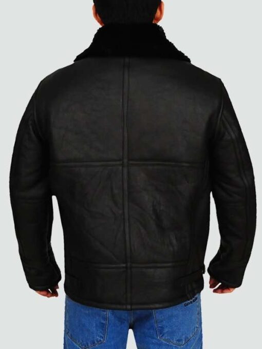 Men Sheepskin Bomber Leather Jacket