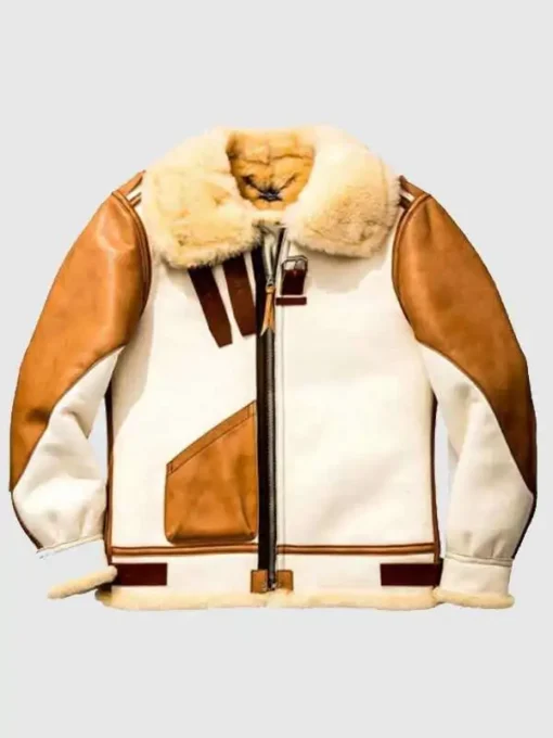 Men’s Aviator USAF Real Sheepskin Shearling Leather Jacket