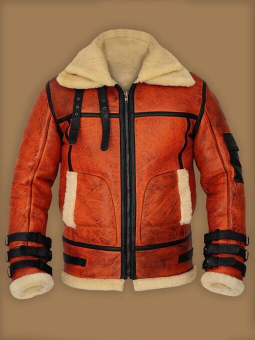 Mens B6 Raf Aaviator Sheepskin Waxed Jacket