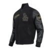 MLB Los Angeles Dodgers Black Varsity Jacket