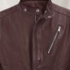 Motorad Burgundy Biker Leather Jacket