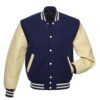 Navy and Natural Varsity Jacket