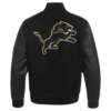NFL Detroit Lions Black Varsity Jacket
