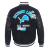 NFL Detroit Lions Black Wool Varsity Jacket
