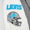 NFL Detroit Lions OLD English Grey Varsity Jacket