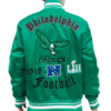 NFL Philadelphia Eagles Vintage OLD English Green Satin Jacket