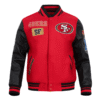 NFL San Francisco 49ers Rib Wool Varsity Jacket