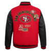 NFL San Francisco 49ers Rib Wool Varsity Jacket