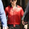Nick Jonas Hot Red Leather Jacket