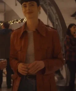 Orphan Black Echoes Krysten Ritter Brown Leather Jacket