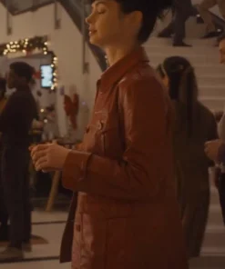 Orphan Black Echoes Krysten Ritter Brown Leather Jacket