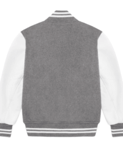 OVO Grey and White Varsity Jacket