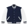 OVO Navy and White Varsity Jacket