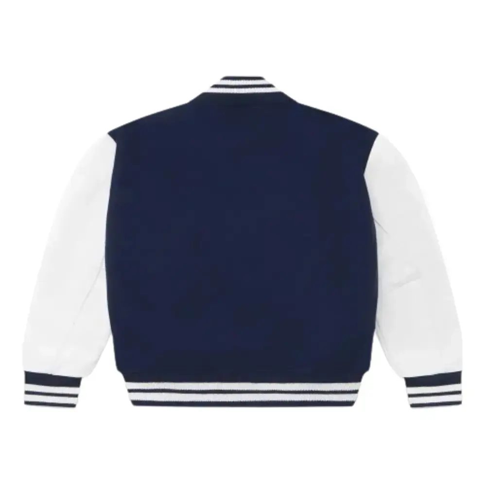 OVO Navy and White Varsity Jacket