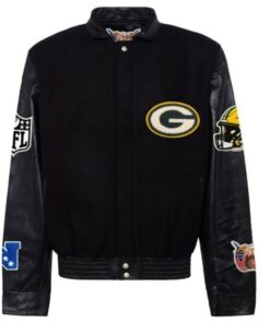 Packers Varsity Wool and Leather Jacket