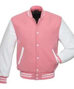 Pink and White Varsity Jacket