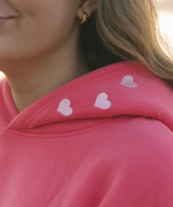 Pink Palm Puff Chasing Sunsets Oversized Hoodie