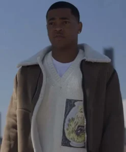 Power Book II Ghost Tariq St. Patrick Shearling Jacket