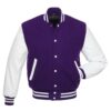 Purple and White Varsity Jacket