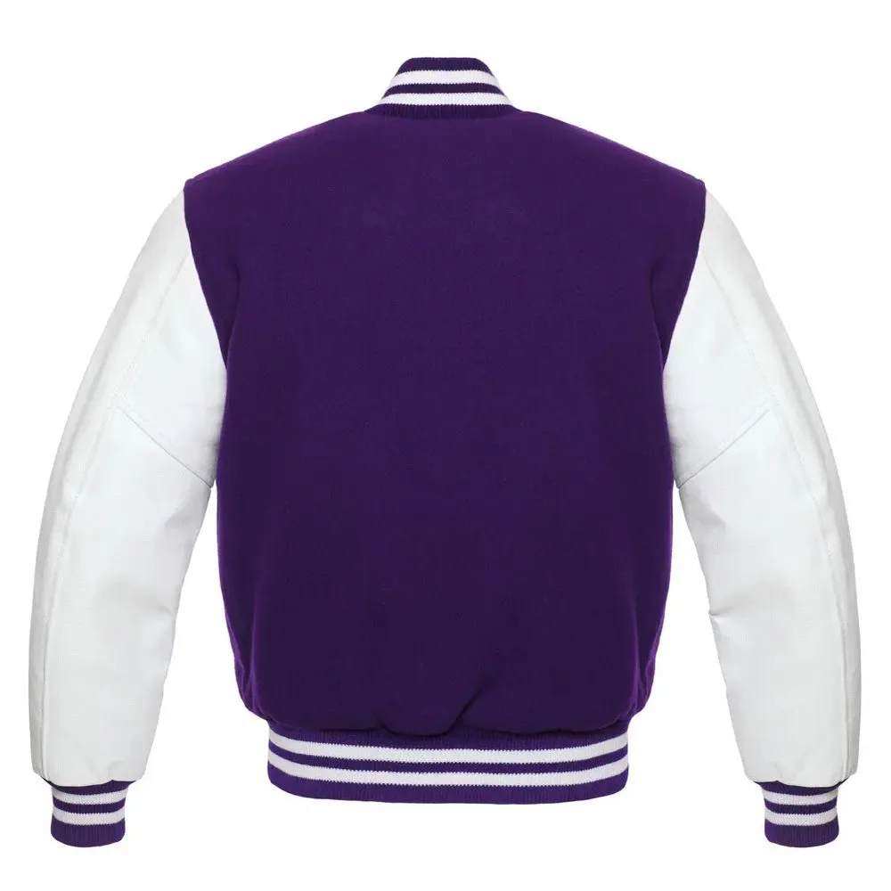 Purple and White Varsity Jacket