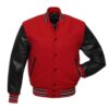 Red and Black College Varsity Jacket