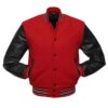 Red and Black College Varsity Jacket