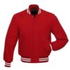 Red Wool Varsity Jacket