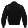 Retro Black Wool with Black Leather Varsity Jacket