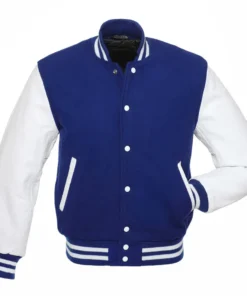 Royal and White Varsity Jacket