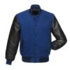 Royal Blue and Black Varsity Jacket