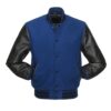 Royal Blue and Black Varsity Jacket