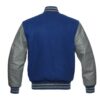 Royal Blue and Grey Varsity Jacket