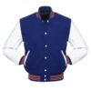 Royal Blue and White College Varsity Jacket