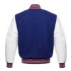 Royal Blue and White College Varsity Jacket