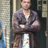 Sebastian Stan a Different Man Leather Jacket