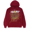 Sp5der Logo Maroon Hoodie