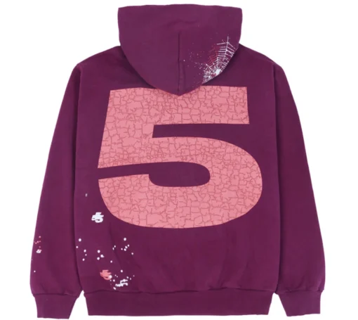 Sp5der Nocturnal Highway Dark Purple Hoodie