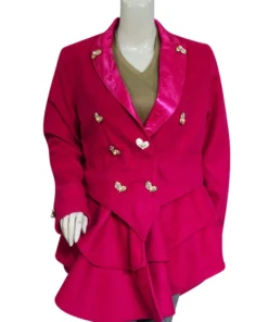 Ted Lasso Keeley Pink Heart Button Blazer