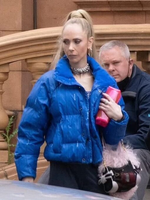 Ted Lasso S03 Keeley Jones Blue Puffer Jacket