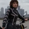 The Courier Olga Kurylenko Biker Leather Jacket