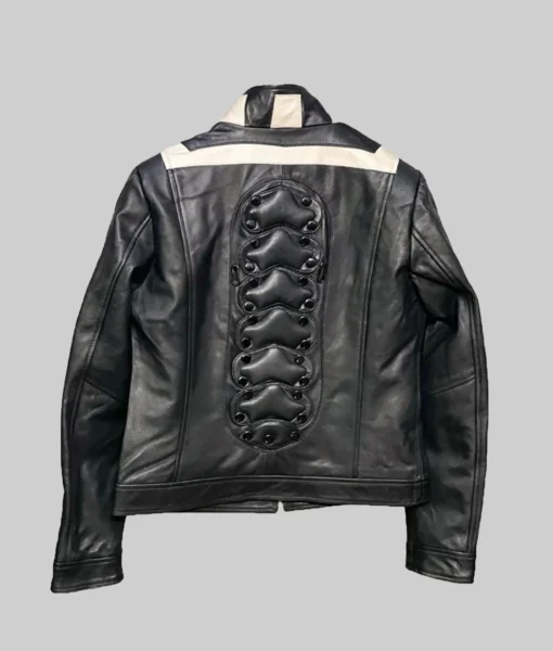 Olga Kurylenko Quilted Biker Leather Jacket