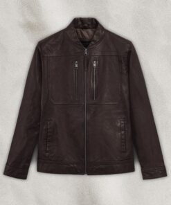 Thunder Storm Brown Biker Leather Jacket
