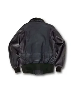 Top Gun Bomber Black Leather Jacket