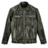 William Charcoal Leather Jacket