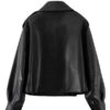 Women’s Oversized Black Leather jacket