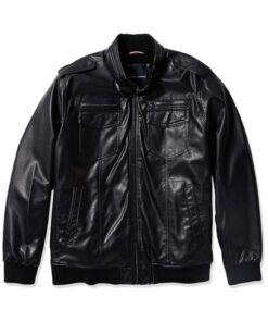 Alpha Bomber Leather Jacket